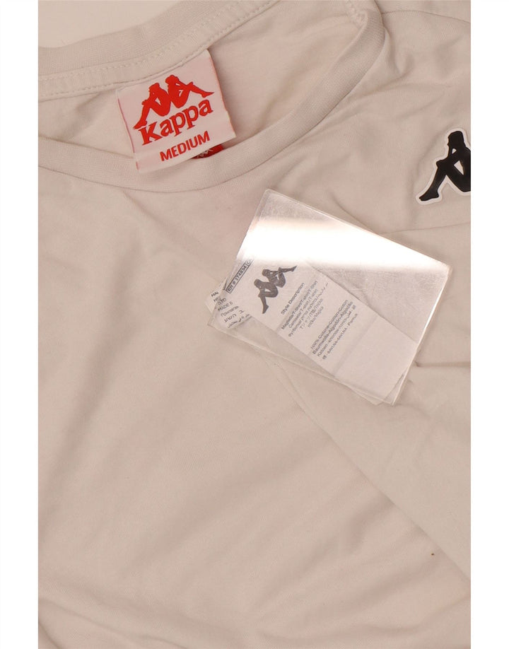 Kappa Hombre Camiseta Gráfica Top Medium Blanco Colorblock Algodón