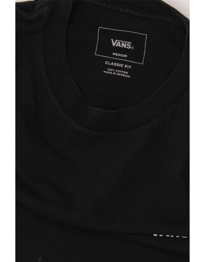 VANS Mens Classic Fit T-Shirt Top Medium Black Cotton Vintage Vans and Second-Hand Vans from Messina Hembry 