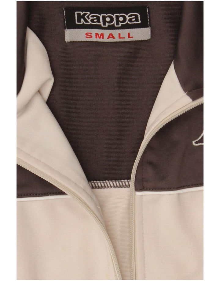 Kappa Hombre Chándal Top Chaqueta Pequeña Blanco Roto Colorblock Poliéster