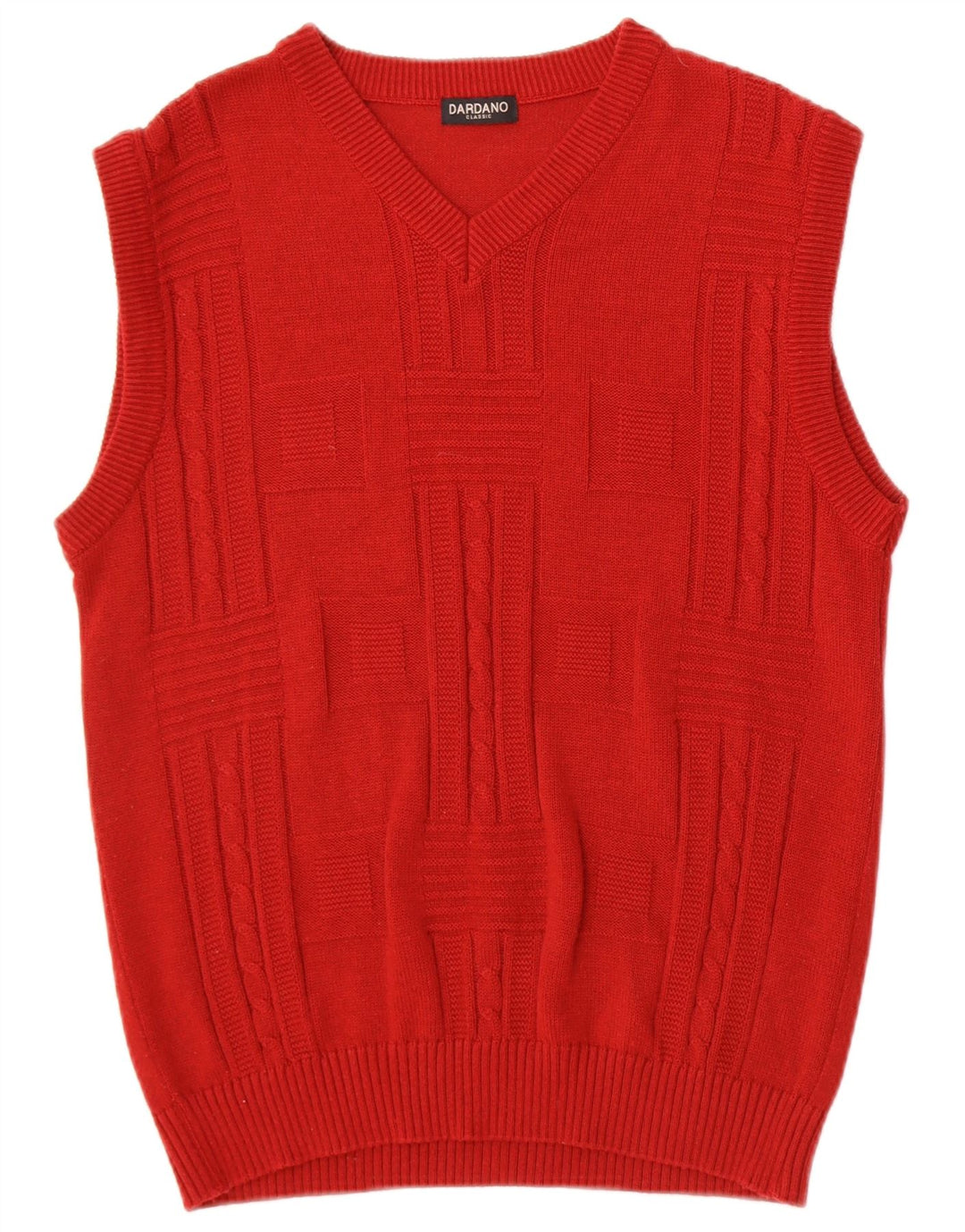 Dardano Hombre Chaleco Tank Top IT 50 Medio Algodón Rojo