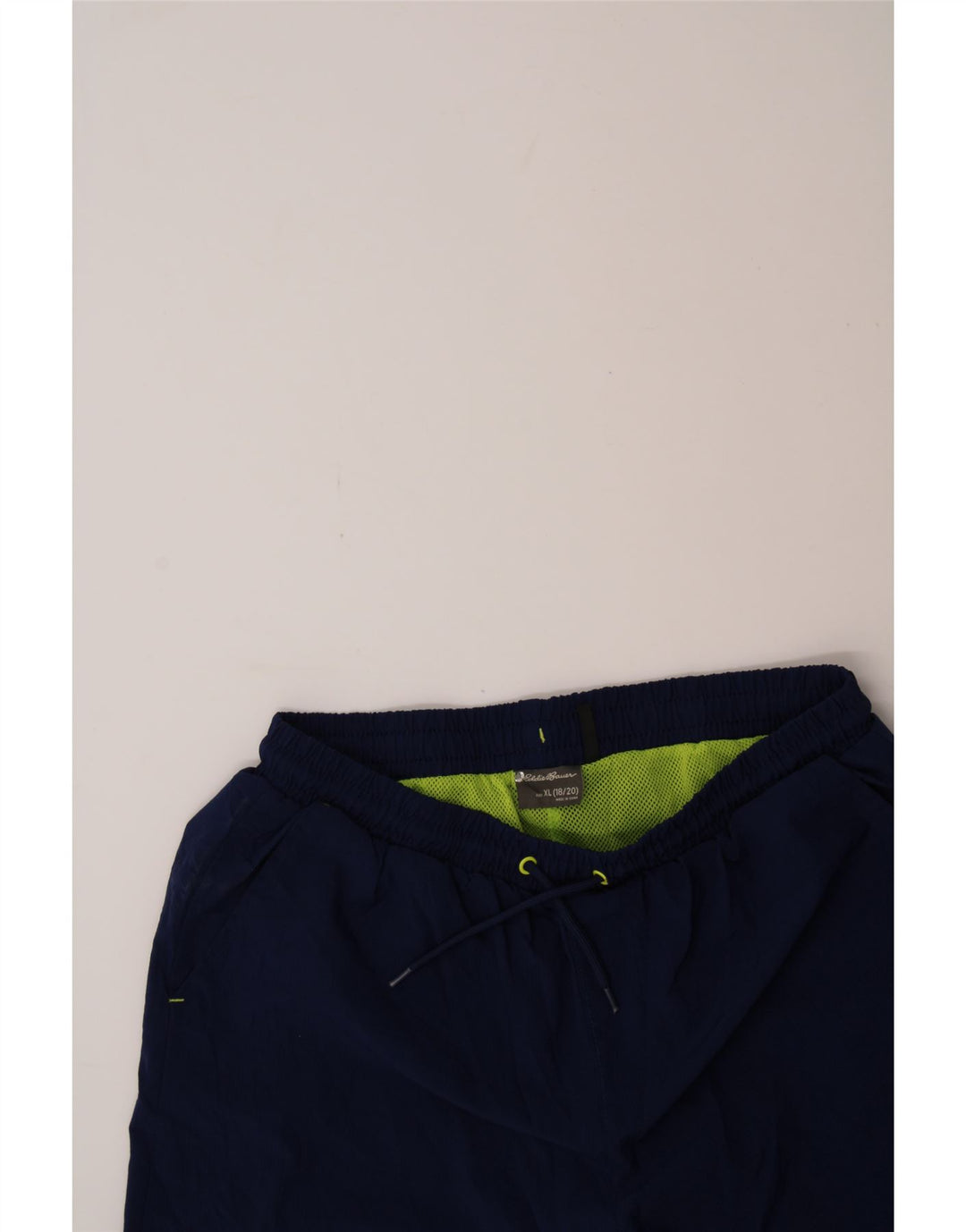 EDDIE BAUER Boys Sport Shorts 15-16 Years  Navy Blue Polyester Vintage Eddie Bauer and Second-Hand Eddie Bauer from Messina Hembry 