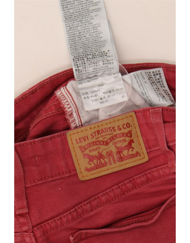 Levi's Mujer 712 Slim Jeans W25 L26 Algodón Rojo