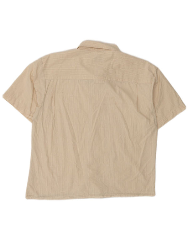 Izod Camisa De Manga Corta Hombre 2XL Algodón Vichy Beige