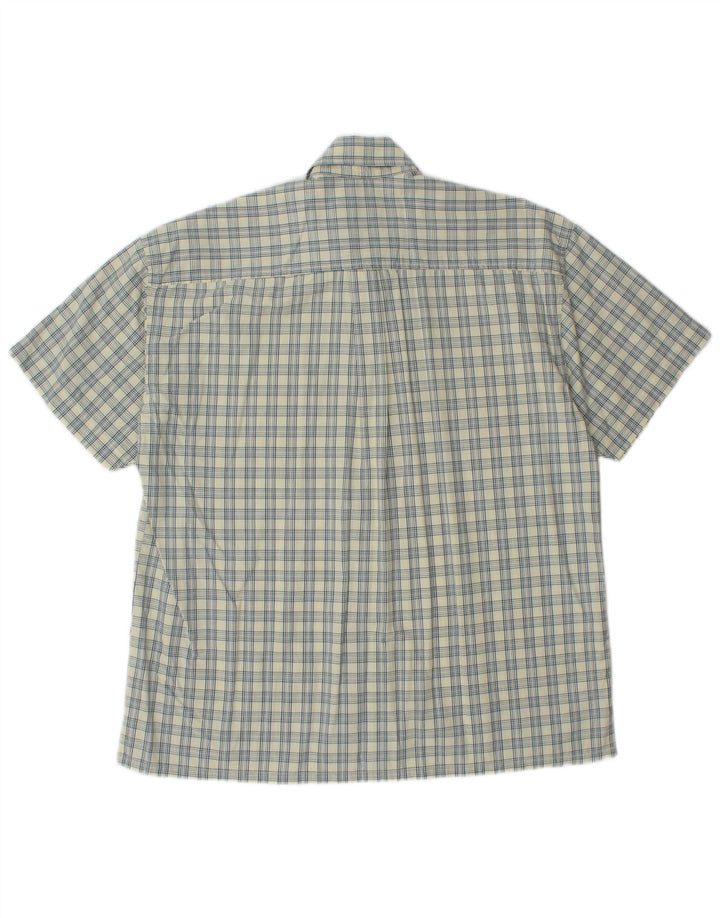 Camisa Dockers Hombre Manga Corta Cuadros Amarillo Medio