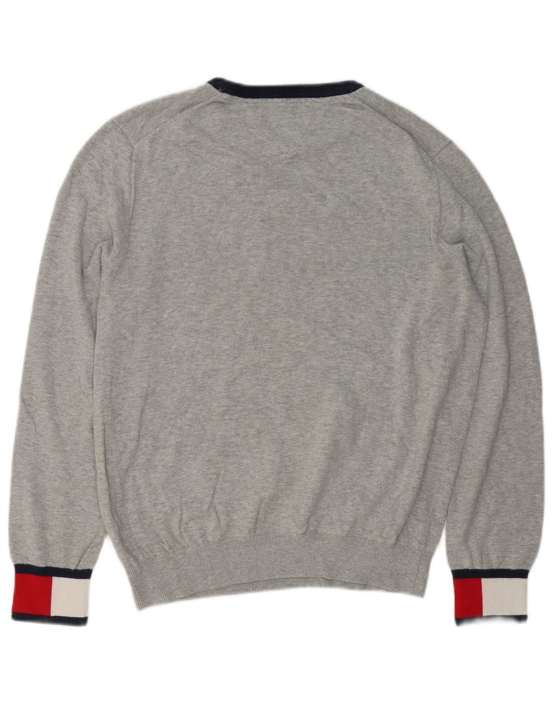 TOMMY HILFIGER Jersey con cuello redondo para hombre Gris medio Colorblock