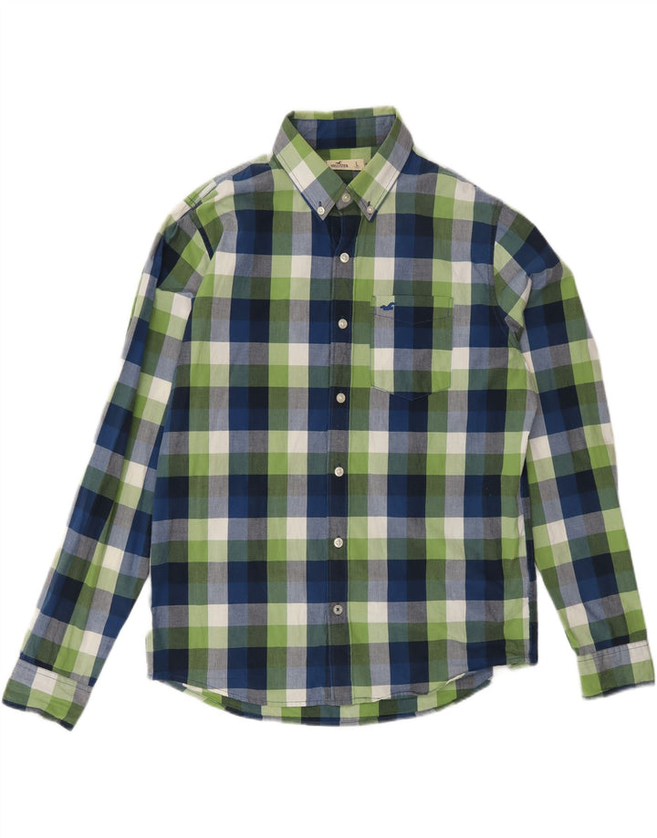 Camisa Hollister Hombre Algodón A Cuadros Multicolor Grande