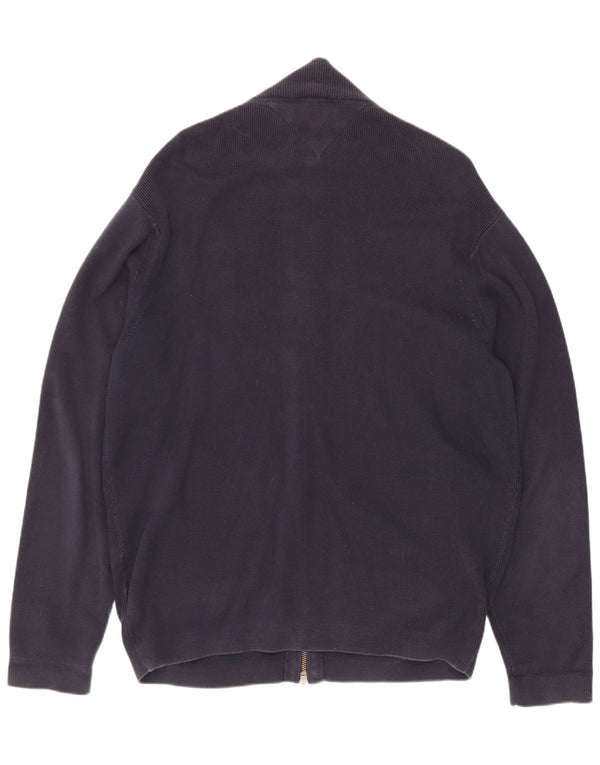 Tommy Hilfiger Cárdigan para hombre suéter grande azul marino algodón