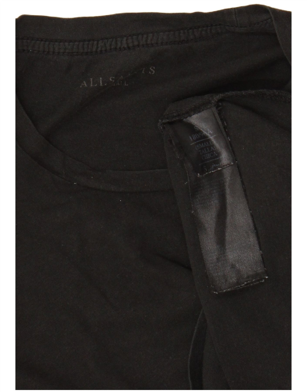 ALL SAINTS Camiseta para hombre Top Small Black Cotton