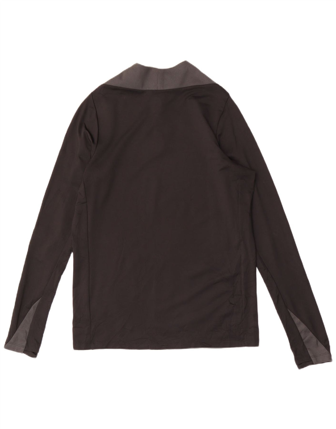 NIKE Hombre Dri Fit Zip Neck Pullover Chándal Top Mediano Negro Colorblock