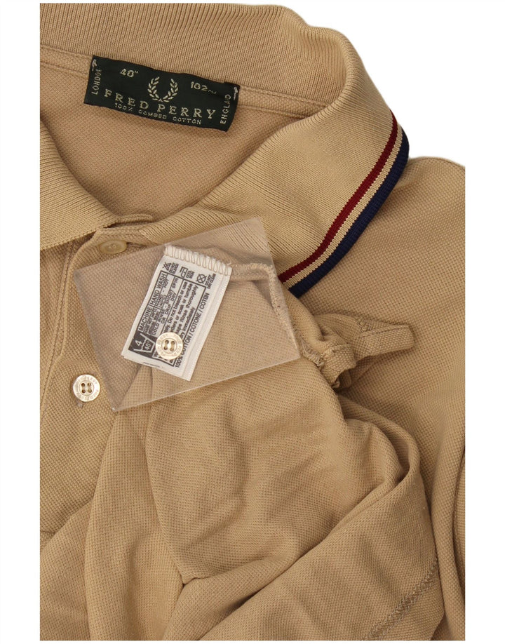 Polo Fred Perry Hombre Pequeño Algodón Beige