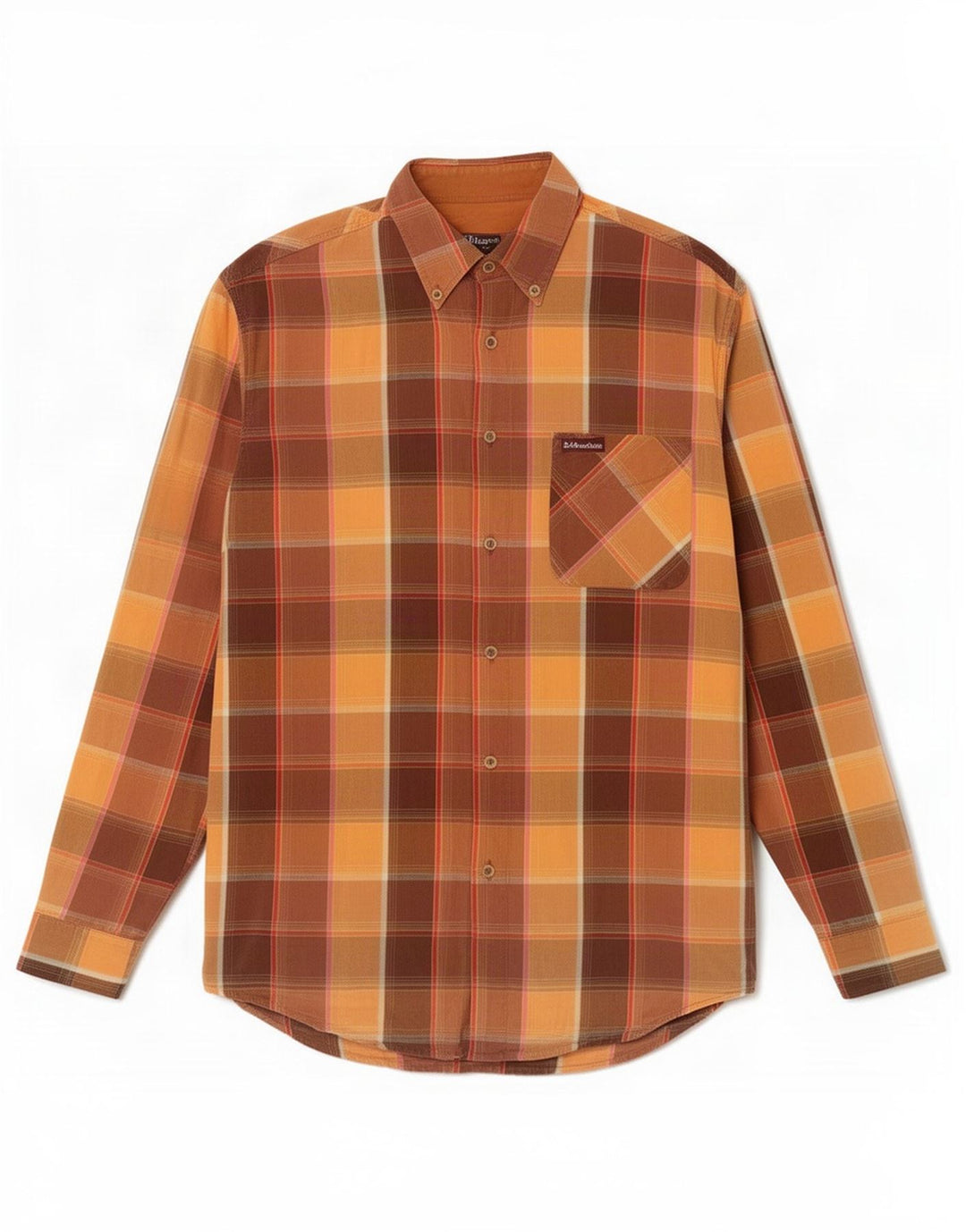 Marlboro Classics Camisa Hombre Grande Marrón Cuadros Algodón
