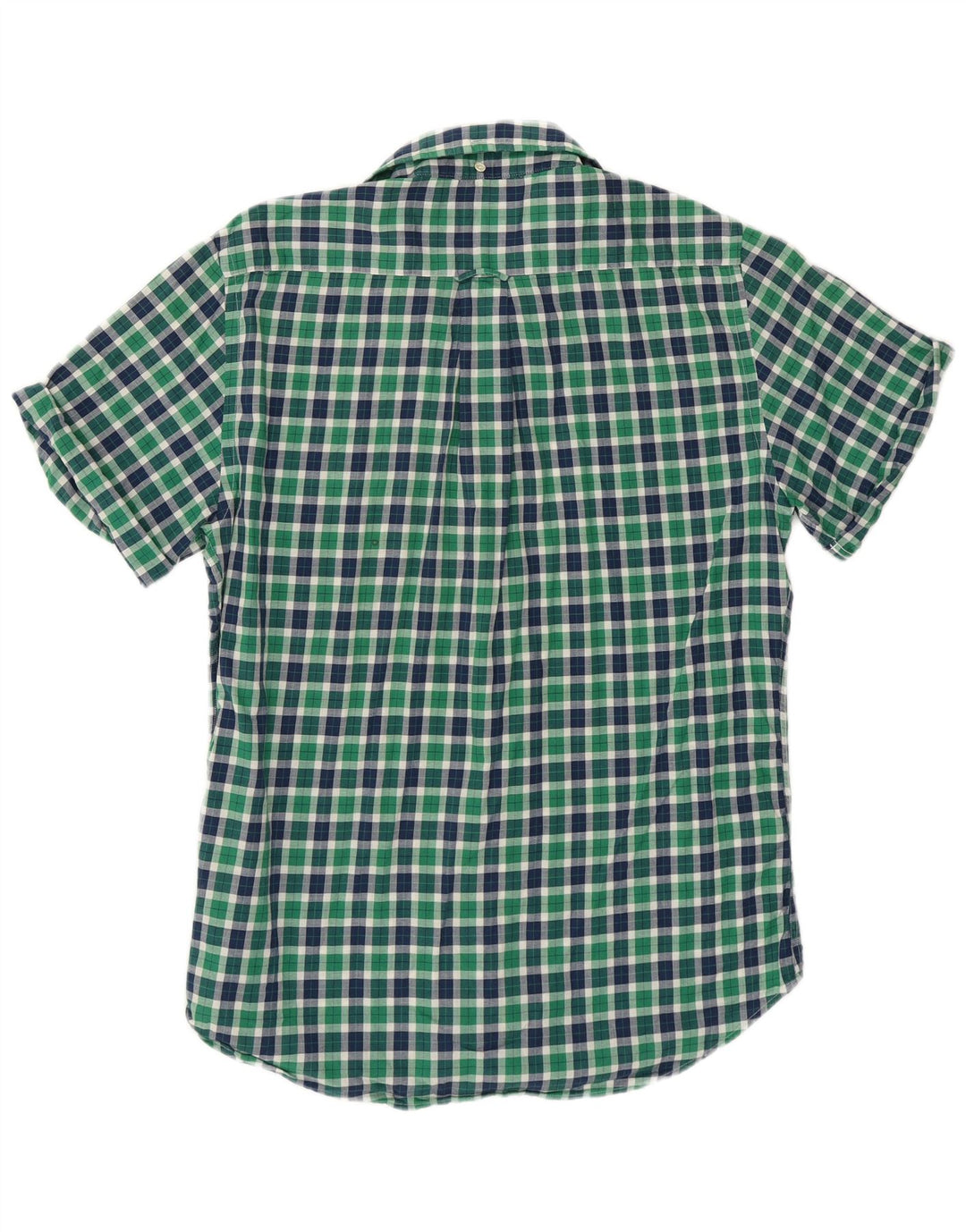 Camisa Gant Rugger De Manga Corta De Algodón A Cuadros Verde Medio |