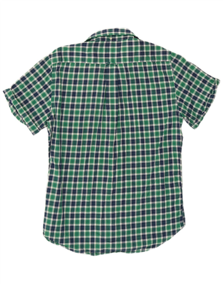 Camisa Gant Rugger De Manga Corta De Algodón A Cuadros Verde Medio |