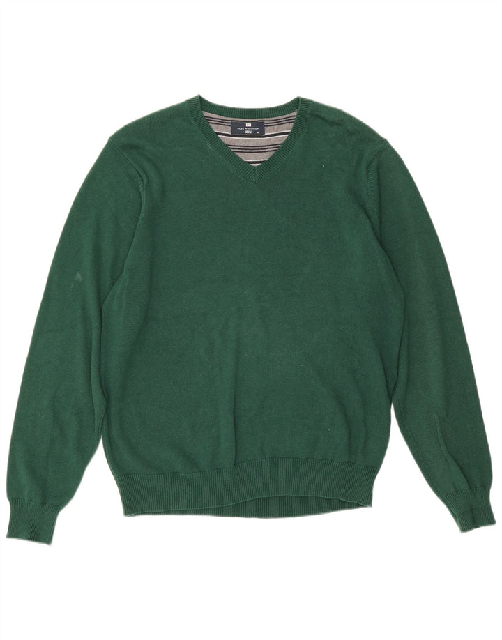 Marks & Spencer Jersey con Cuello en V Azul Harbor para Hombre Algodón Verde Medio