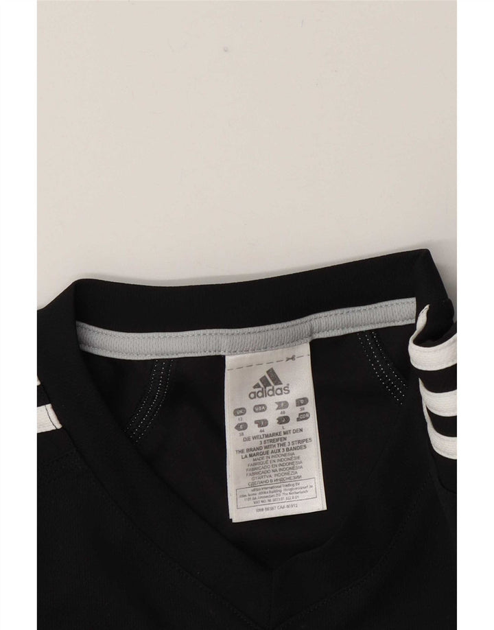 Adidas Mujer Response Top Manga Larga UK 12 Medio Negro Poliéster