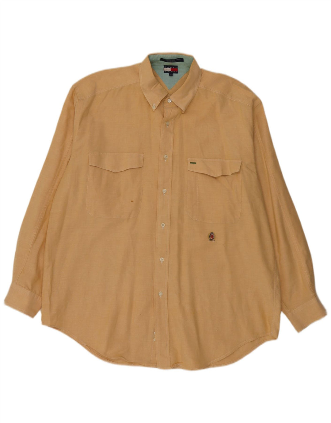 Camisa Tommy Hilfiger Hombre Grande Algodón Amarillo