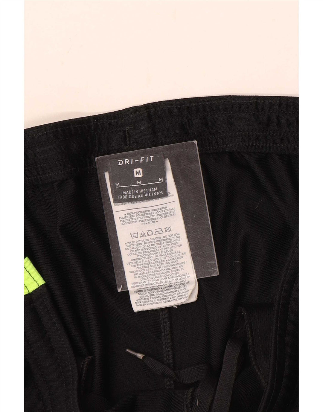 Pantalones De Chándal Nike Dri Fit Para Hombre Poliéster Color Block Negro Mediano