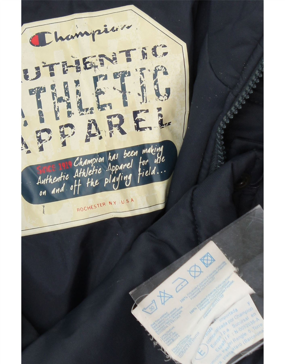CHAMPION Mens Windbreaker Jacket UK 42 XL Navy Blue Polyamide Vintage Champion and Second-Hand Champion from Messina Hembry 