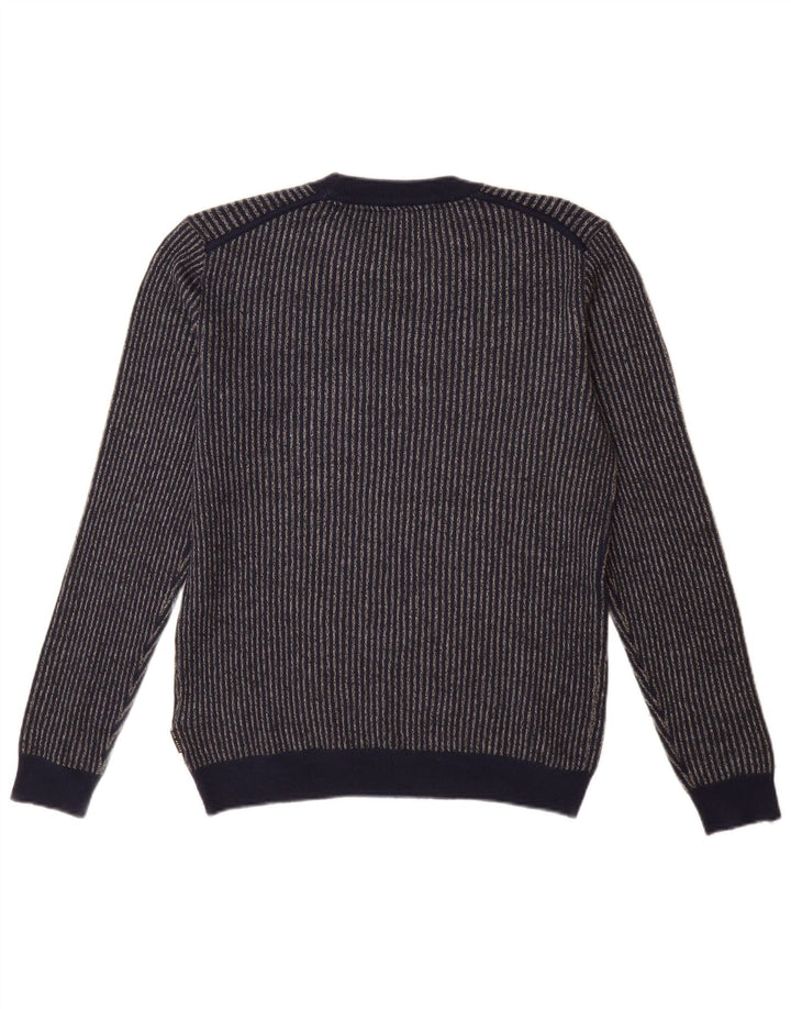 Ted Baker - Jersey de cuello redondo para hombre, talla 2, talla pequeña, color azul marino a rayas