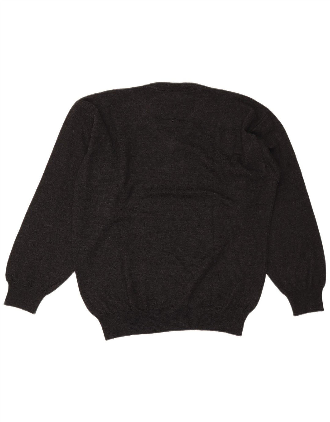 Vintage hombres V-cuello jumper suéter XL gris Argyle/lana de diamante