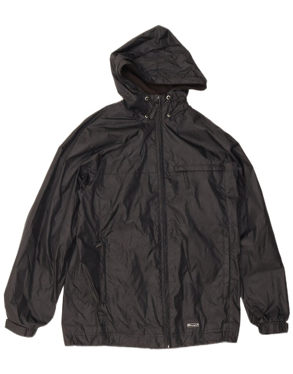 Champion Chaqueta impermeable con capucha para hombre UK 36 Small Black Polyamide