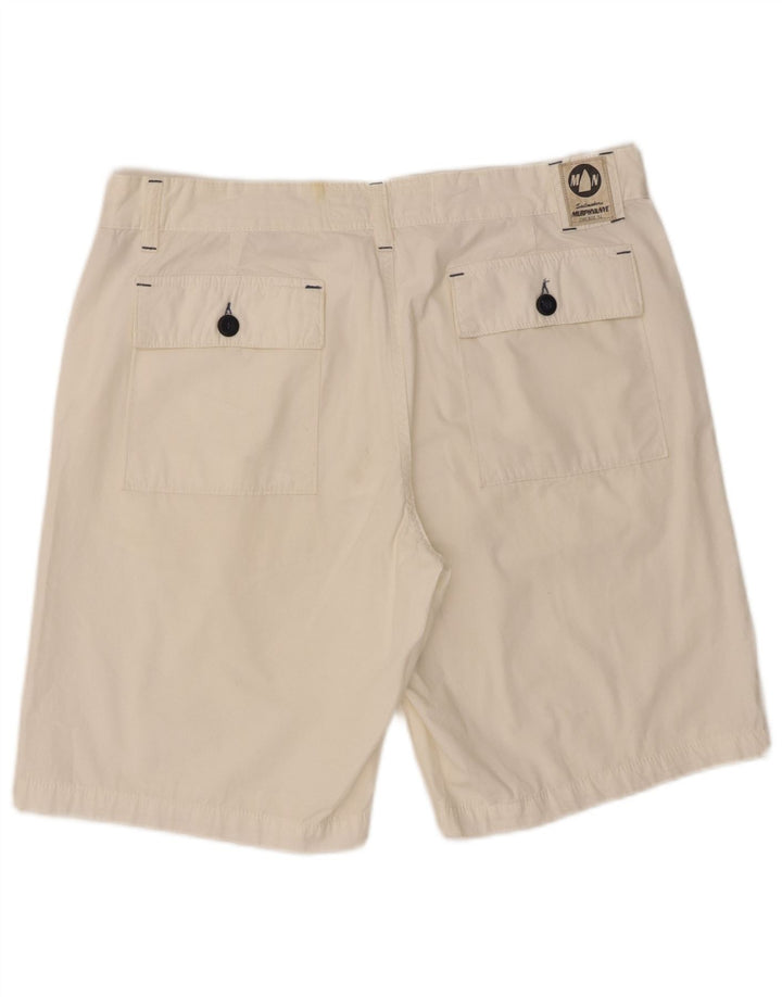 Murphy & Nye Pantalones cortos chinos para hombre W36 Algodón blanco grande