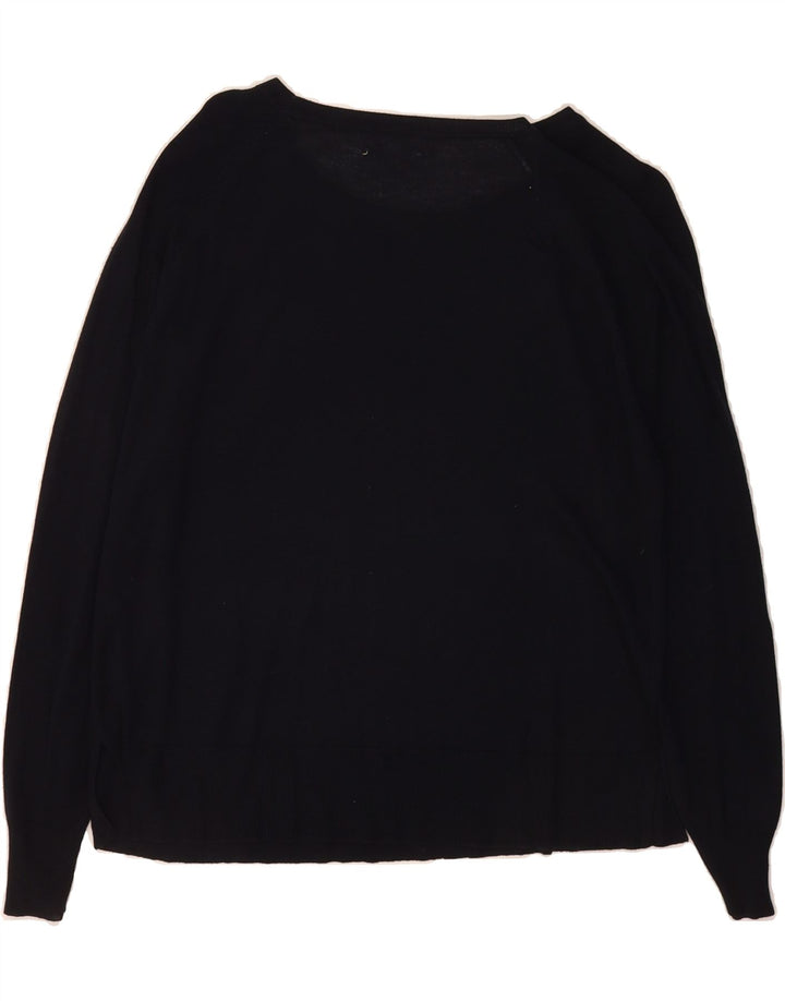 ZARA Womens Oversized Top Long Sleeve UK 10 Small Black Viscose Vintage Zara and Second-Hand Zara from Messina Hembry 