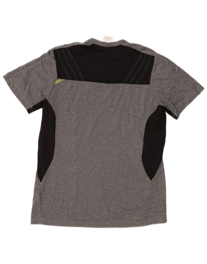 ADIDAS Camiseta Climacool para hombre Top Gris medio Colorblock Poliéster