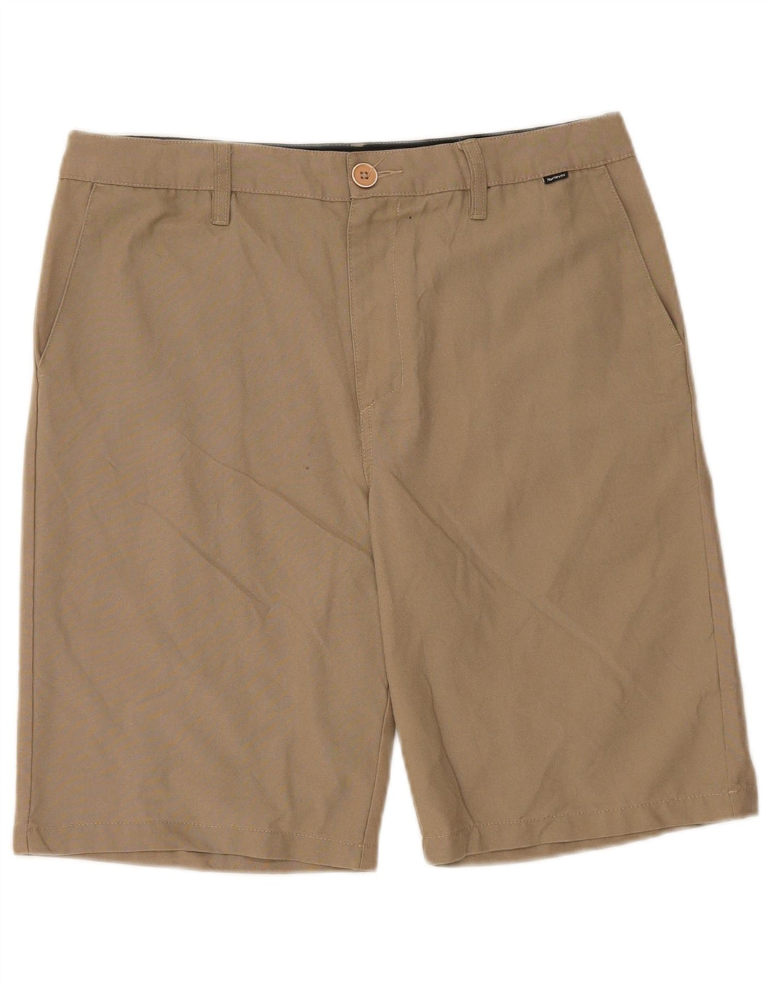 HURLEY Pantalones cortos chinos para hombre W32 Poliéster beige medio