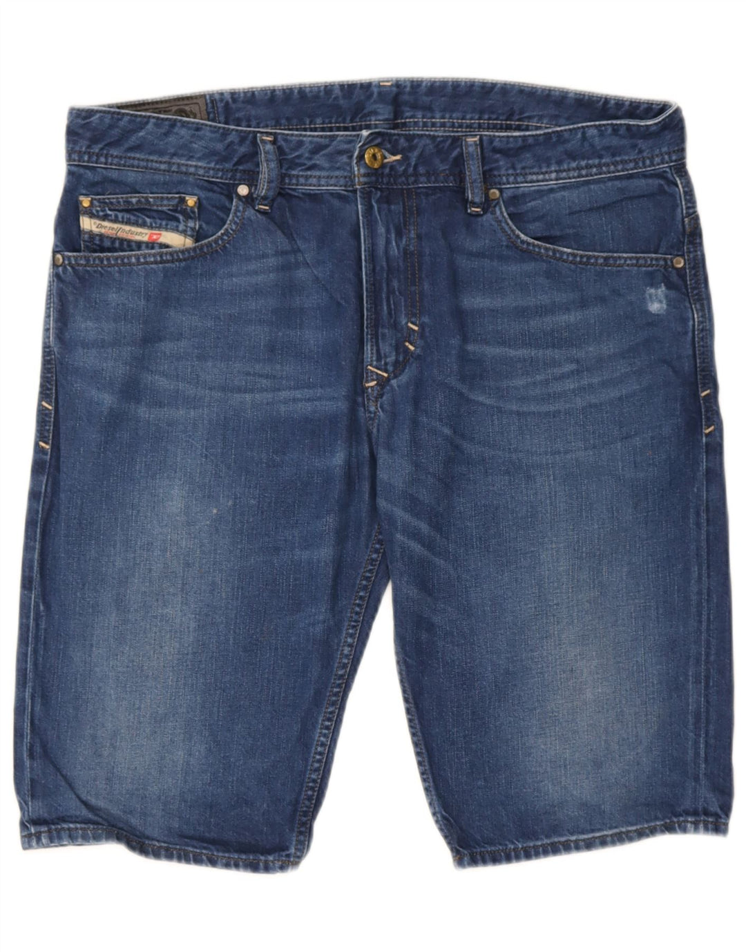 Diesel Mujer Pantalones Cortos De Mezclilla Desgastados W34 Algodón Azul Grande
