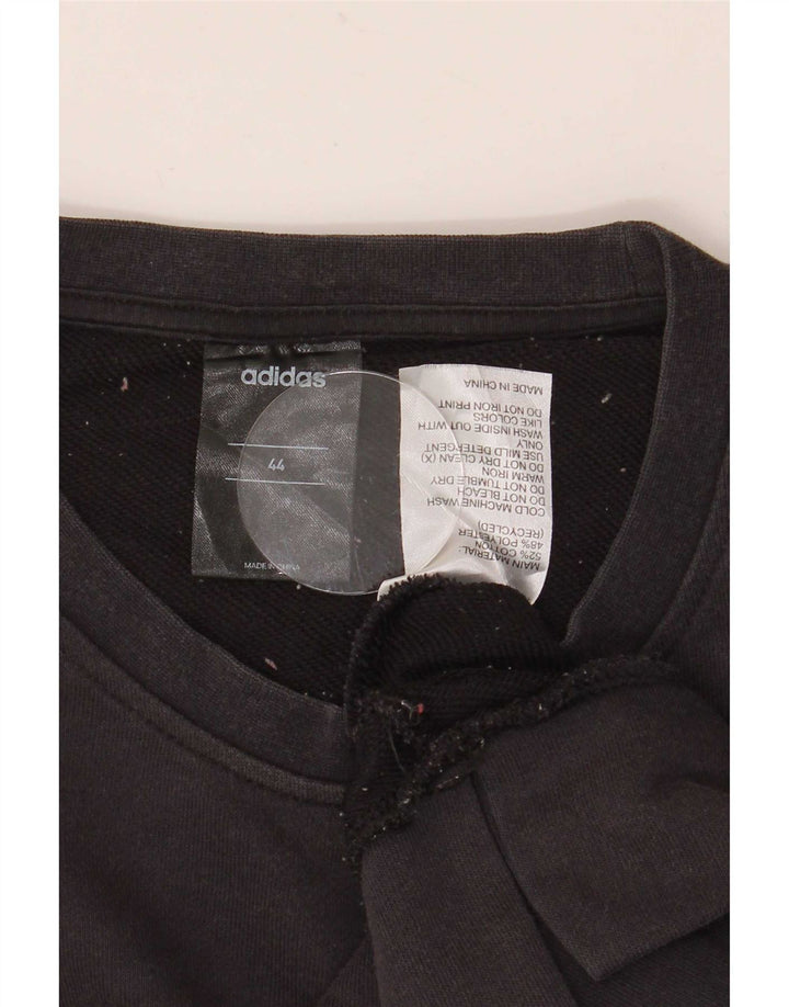 Adidas Mujer Climalite Graphic Sudadera Jumper IT 44 Mediano Negro Algodón