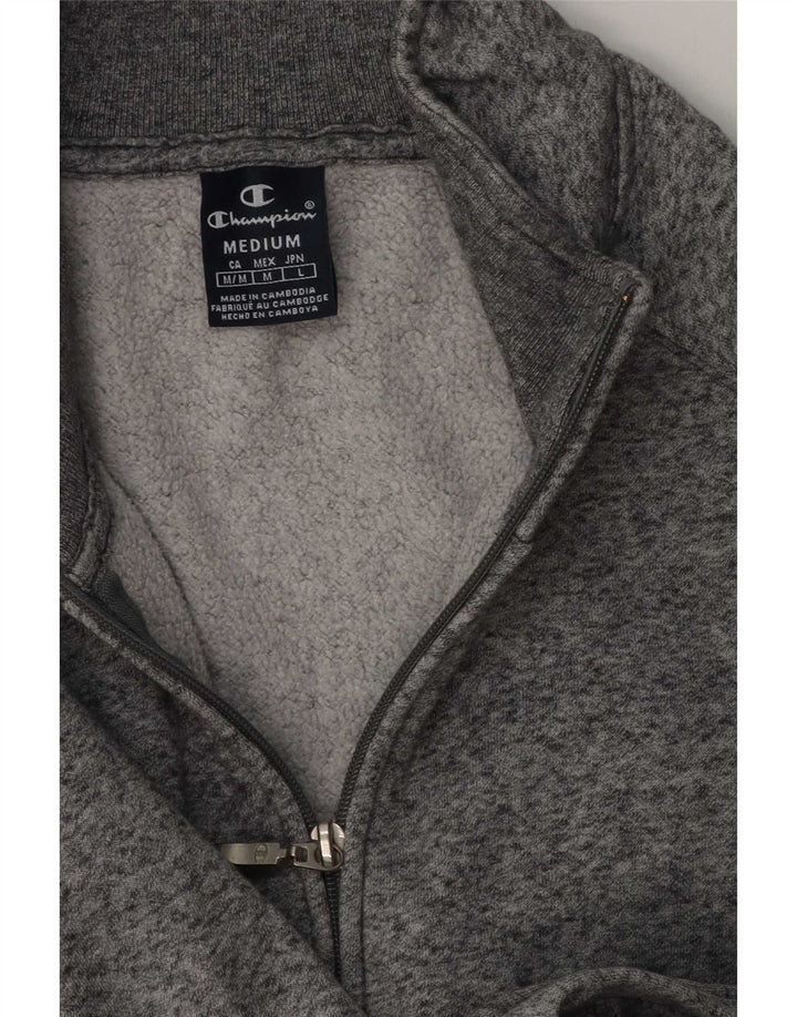 Champion Chaqueta de chándal para hombre de algodón moteado gris medio