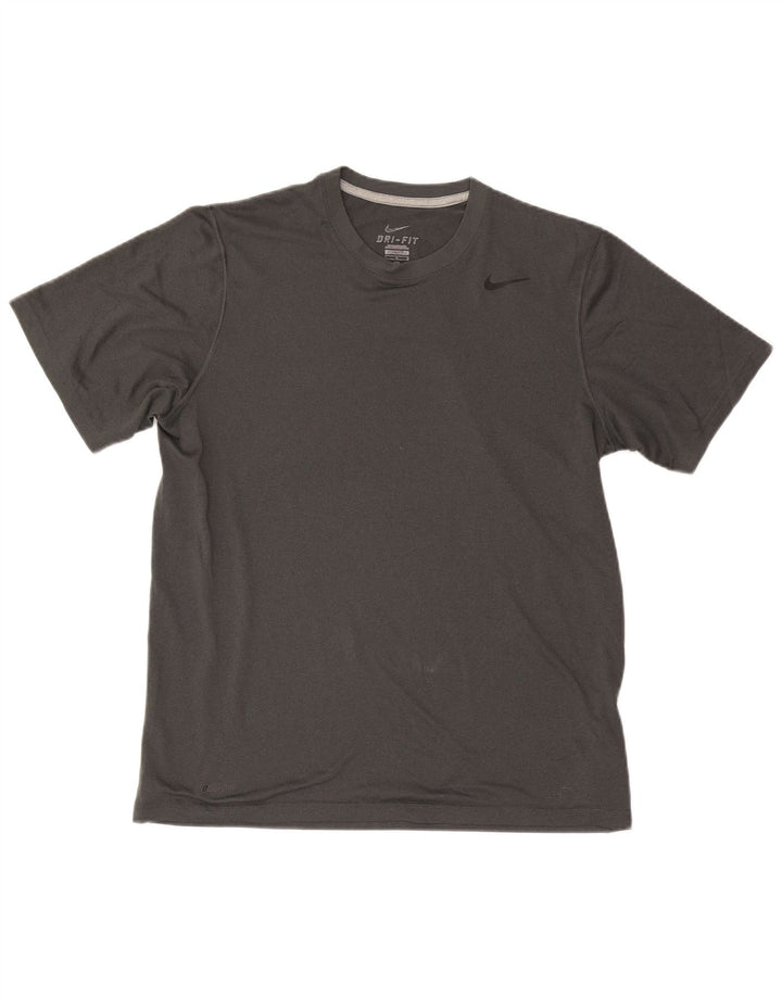 Camiseta Nike Dri Fit para hombre Top poliéster gris grande
