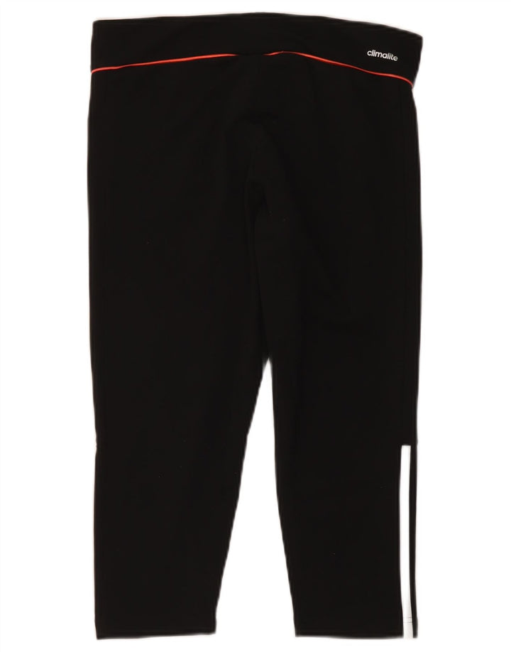 Adidas Mujer Climalite Capri Leggings Reino Unido 12/14 Mediano Negro Poliéster