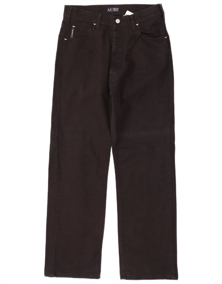 ARMANI Vaqueros rectos para hombre W30 L30 Algodón negro