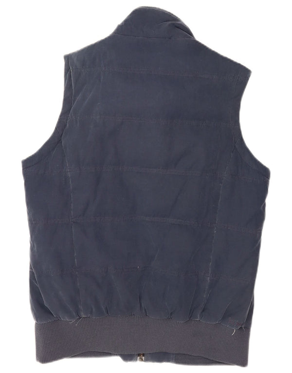 Fat Face Womens Padded Gilet UK 14 Large Navy Blue Cotton