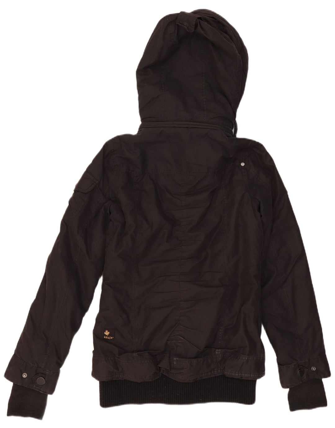 KHUJO Chaqueta utilitaria con capucha para hombre UK 38 Mediana Negro Poliéster