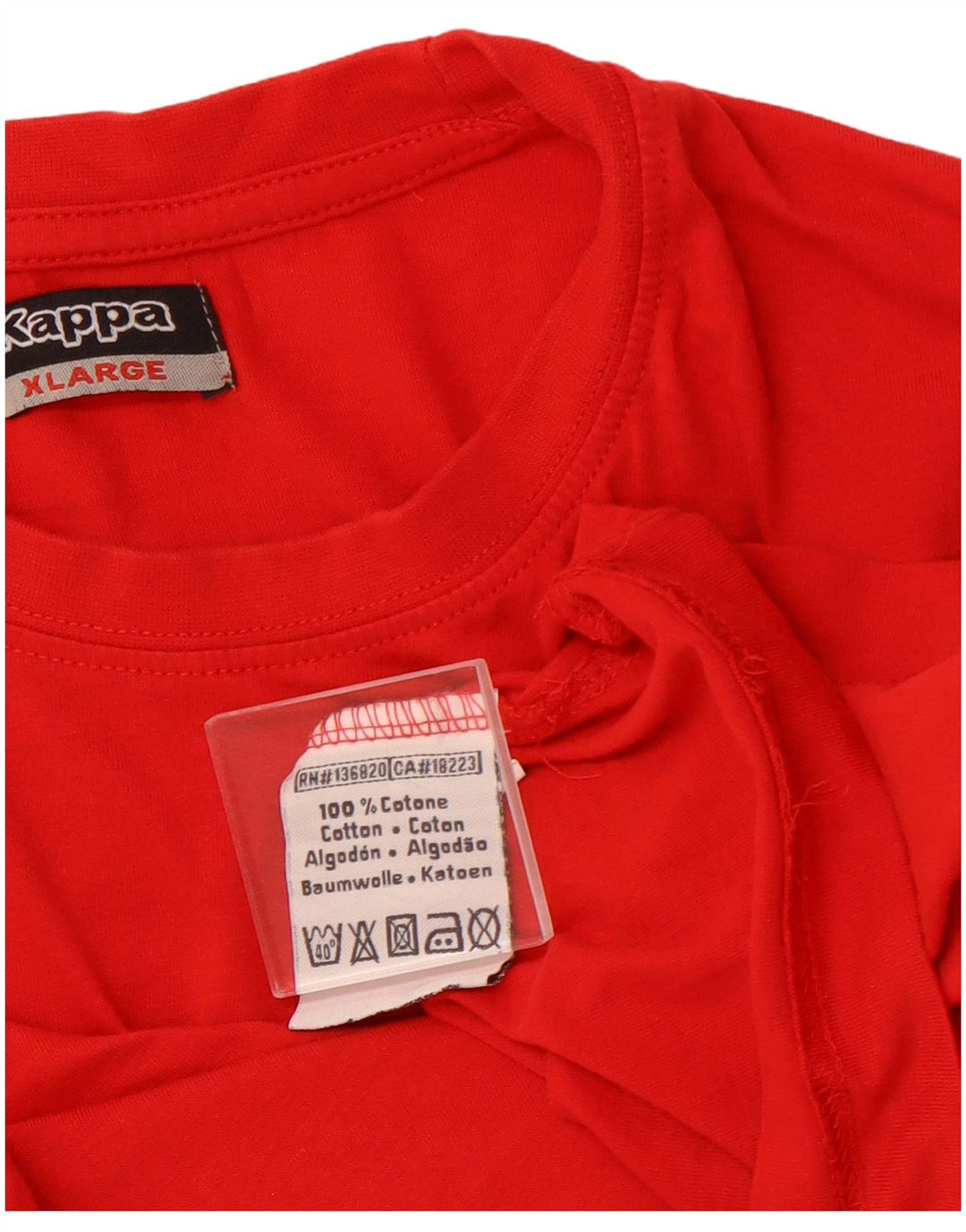 KAPPA Hombre Chaleco Top XL Rojo Algodón