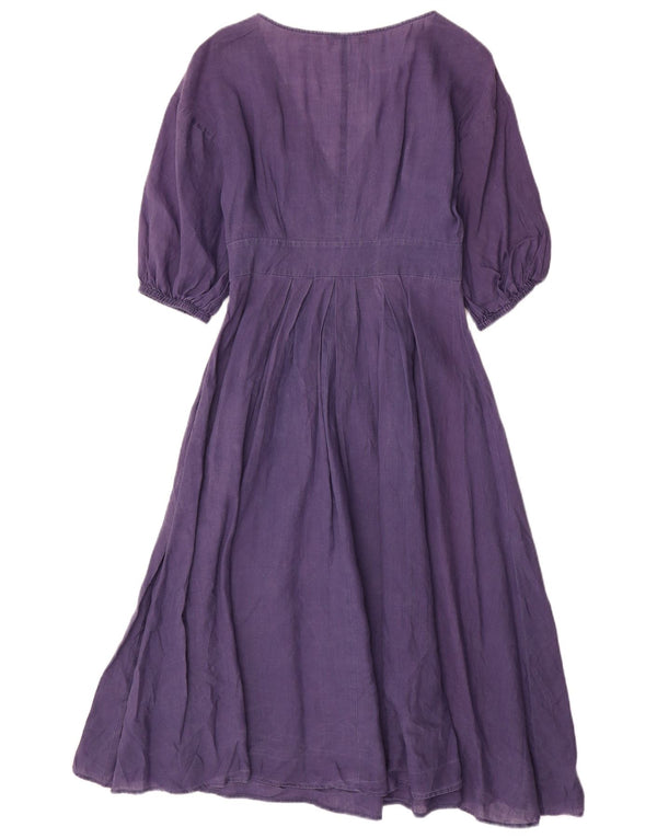 Max & Co. Maxivestido de manga 3/4 para mujer UK 6 XS Azul marino Ramio