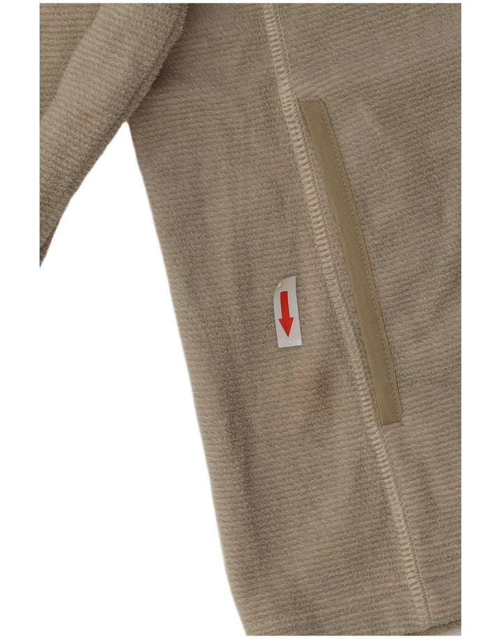 Jack Wolfskin Chaqueta polar para mujer UK 8/10 Small Beige Poliéster