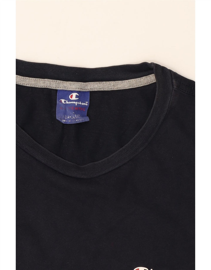 CHAMPION Mens T-Shirt Top Large Navy Blue Cotton Vintage Champion and Second-Hand Champion from Messina Hembry 