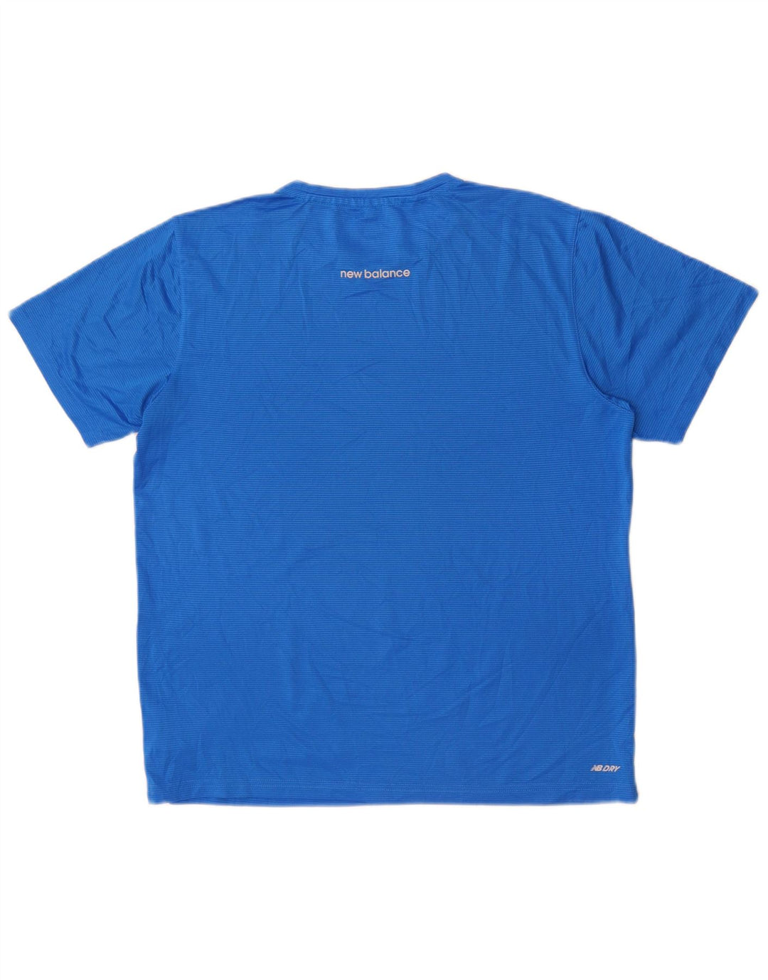 New Balance Hombre Camiseta Top Medium Azul Pinstripe Poliéster