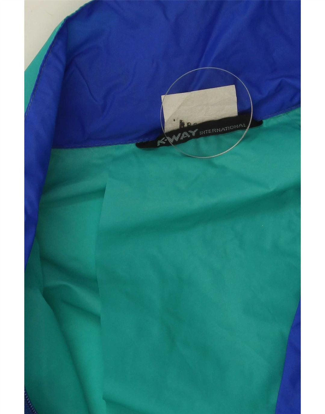 K-Way Chaqueta impermeable con capucha para hombre ES 38 Verde medio Poliamida color block