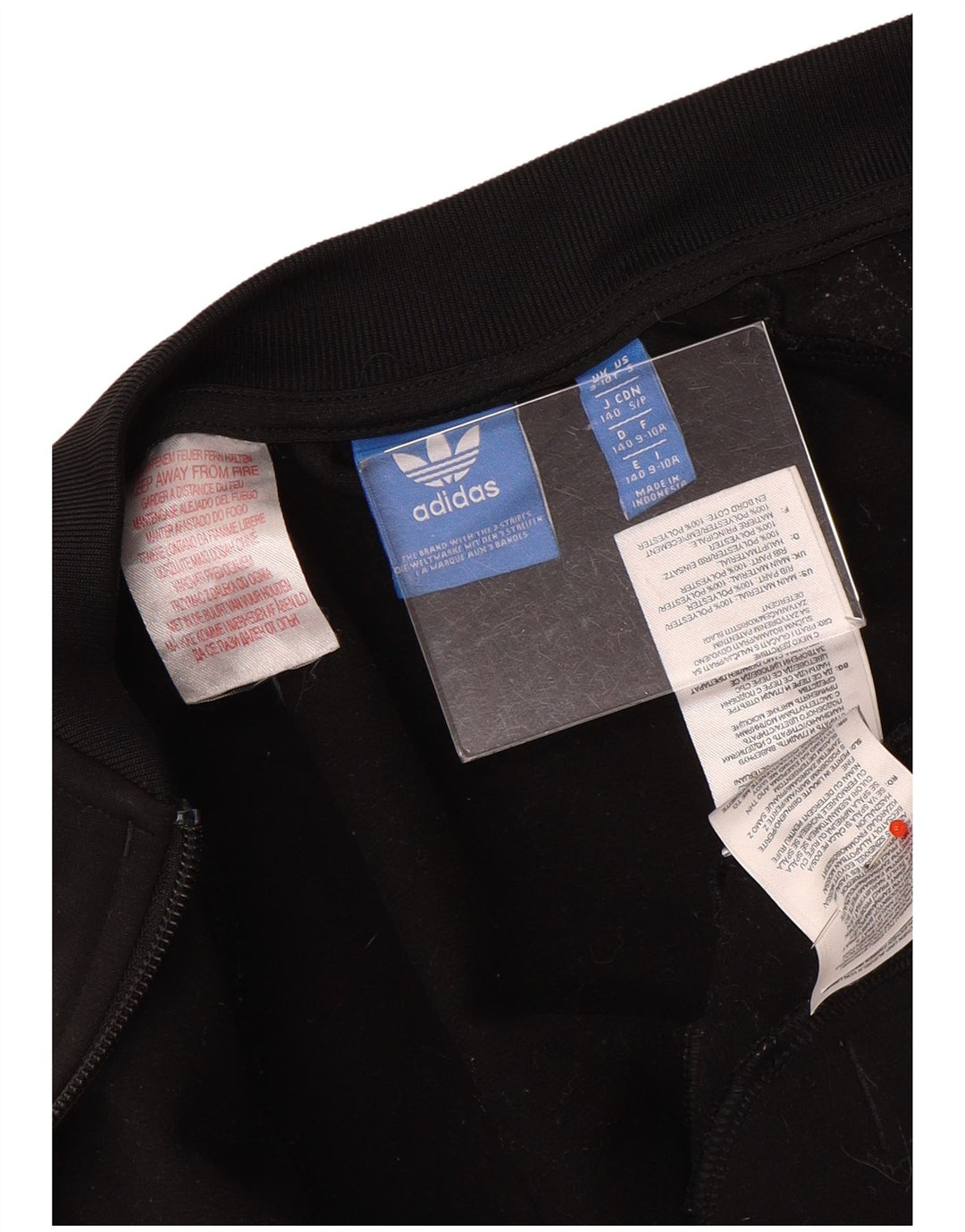 Adidas Chaqueta de Chándal para Niños 9-10 Años Negro Poliéster