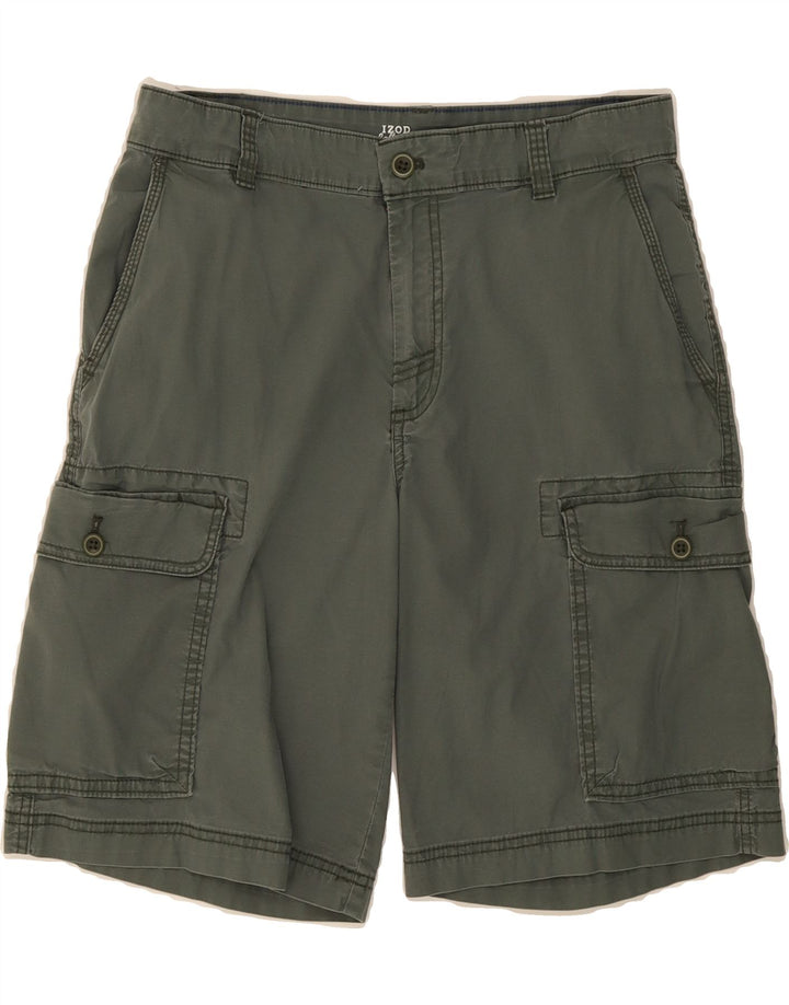IZOD Mens Cargo Shorts W30 Medium Green Vintage Izod and Second-Hand Izod from Messina Hembry 