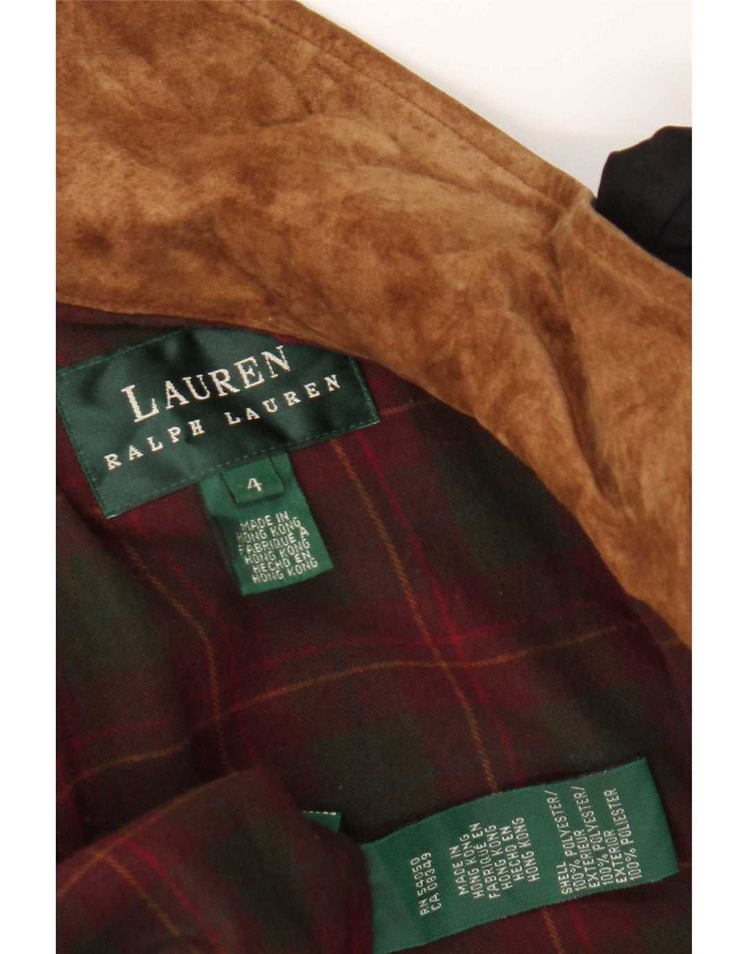 Ralph Lauren Abrigo acolchado de gran tamaño para mujer US 4 Small Black Colourblock