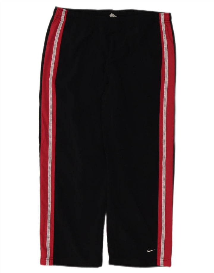 NIKE Pantalones de chándal para mujer US 8/10 Mediano Negro Colorblock Poliéster