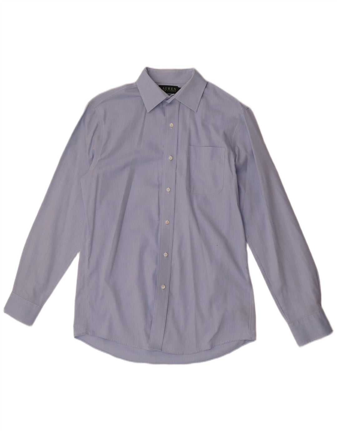 Ralph Lauren Camisa ajustada para hombre Talla 15 1/2 39 Algodón azul medio