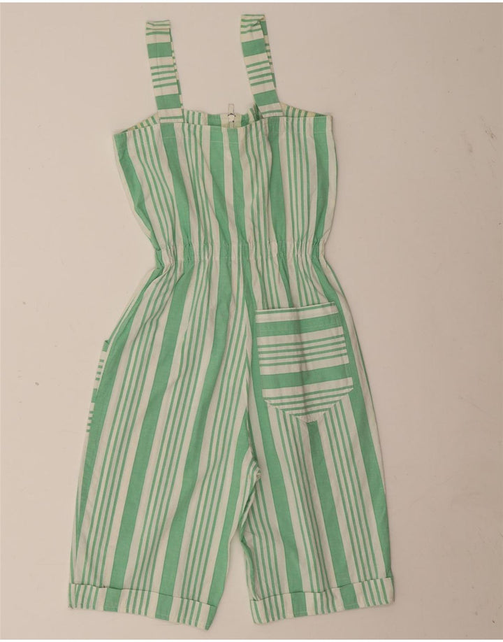 Vintage mujer playsuit Reino Unido 12 rayas verdes medianas