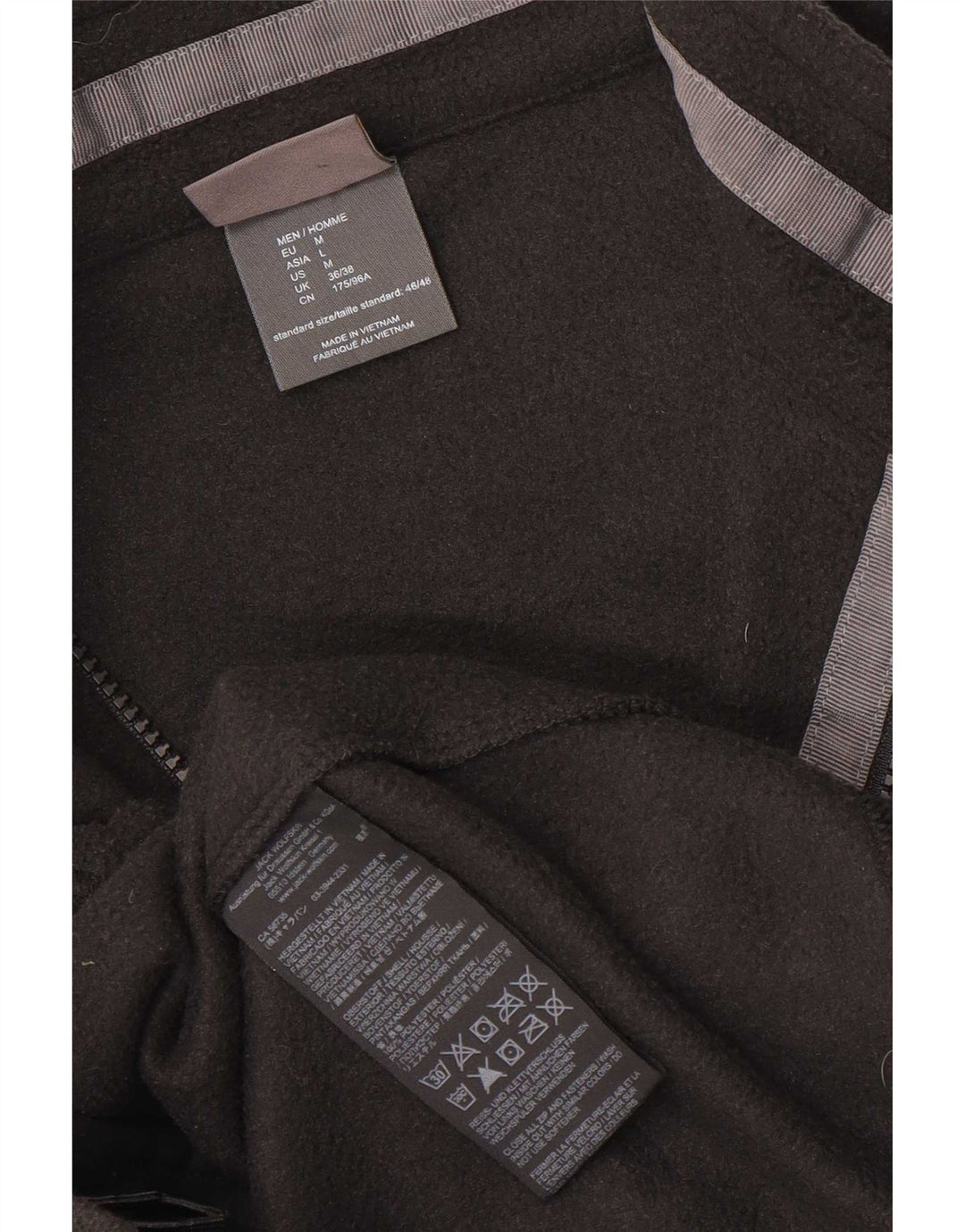 Jack Wolfskin Chaqueta polar para hombre UK 36/38 Small Negro Poliéster